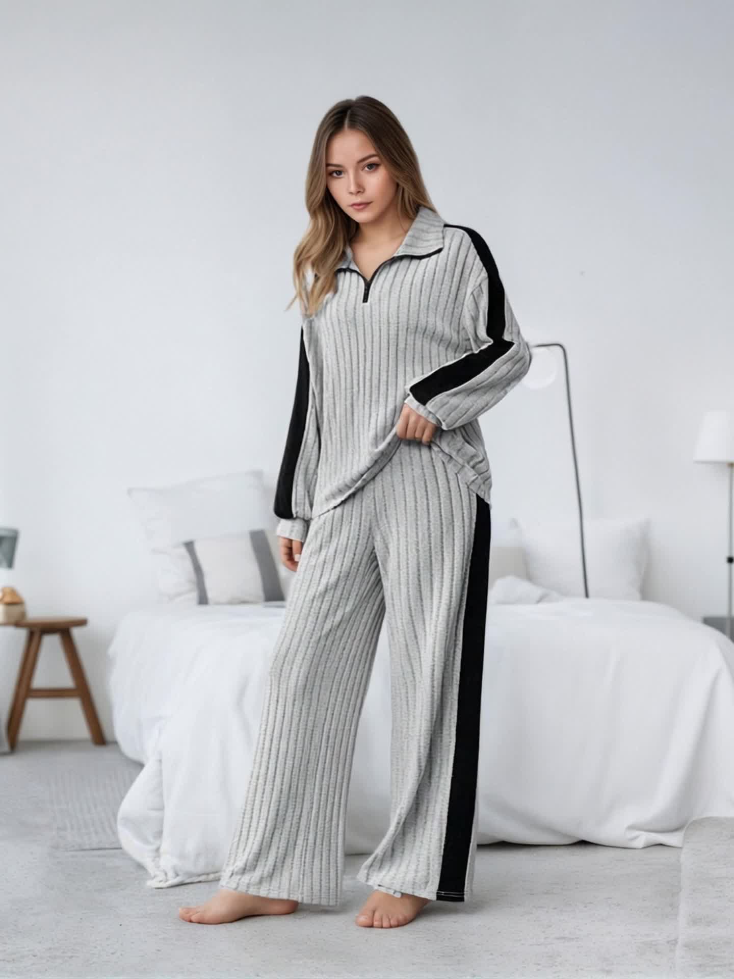 Plus Size Two-Piece Set | Stretchy Fit | Comfortable Everyday Wear | Polyester