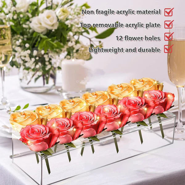 Elegant Acrylic Floral Showcase Vase