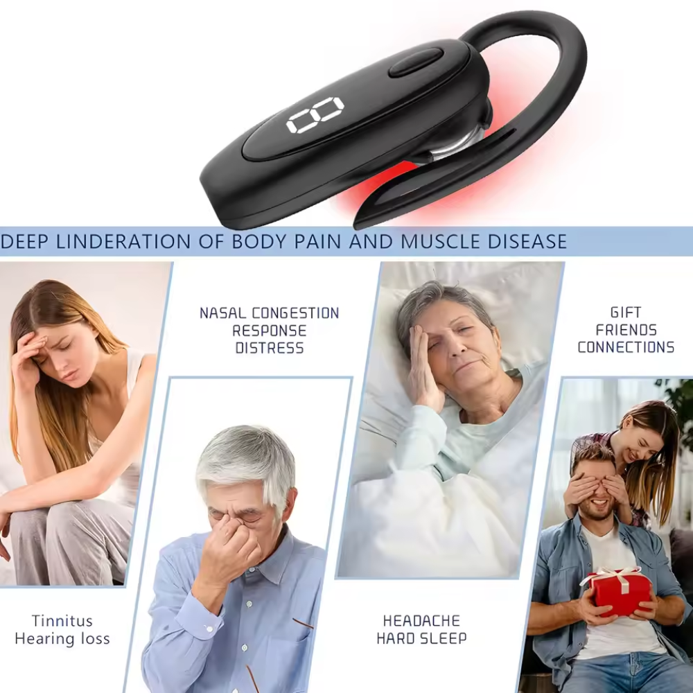 Portable 650nm Red Light Device for Ear Care