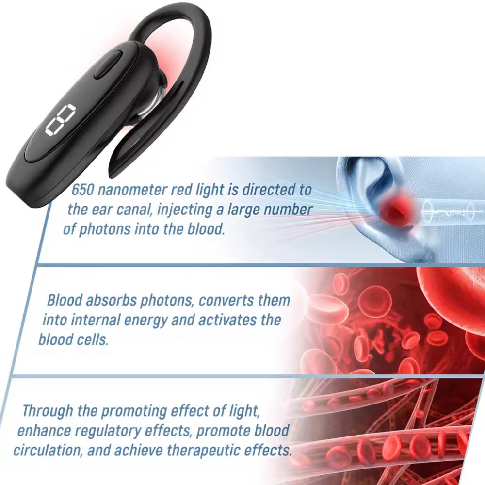 Portable 650nm Red Light Device for Ear Care