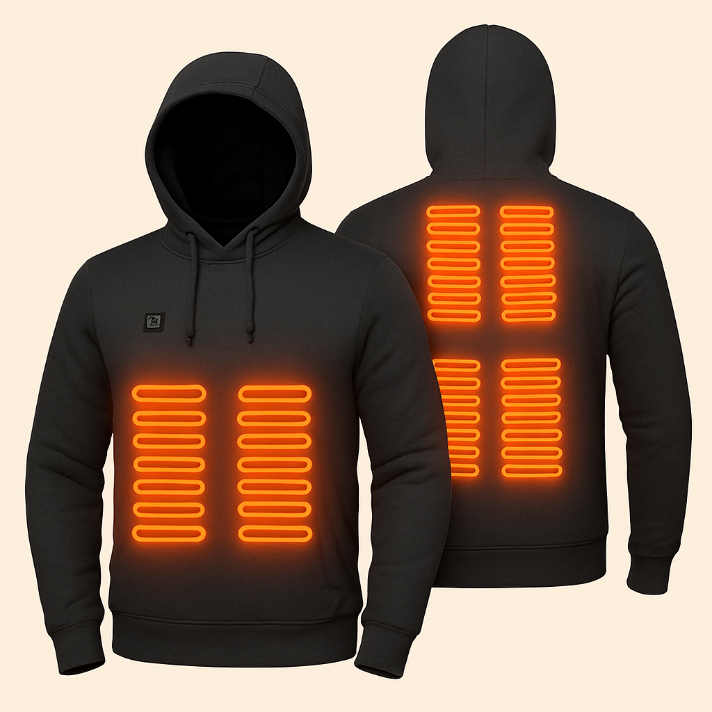 Men's Heated Hoodie with Five Heating Zones