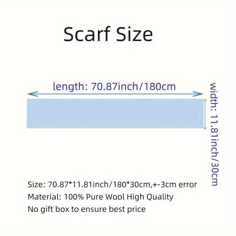 Wool Scarf | Soft Texture | Superior Warmth & Comfort | Wool
