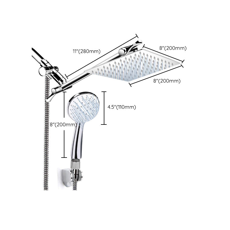 Taavita Medium Flow Dual Shower Head 3 Setting Wall-Mount Showerhead