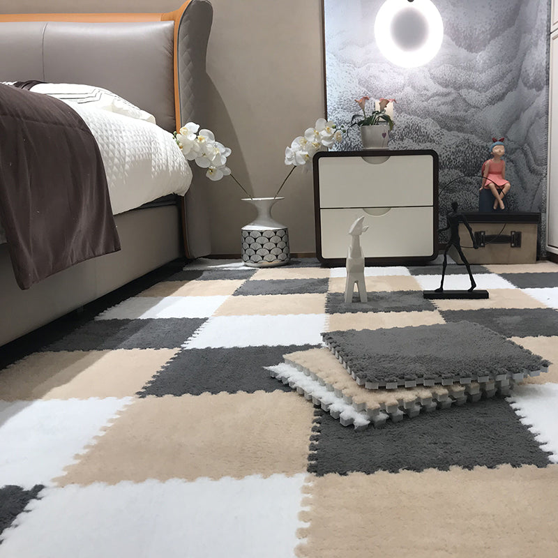 Fade Resistant Carpet Tile Solid Color Interlocking Carpet Floor Tile Gray-Dark Purple Clearhalo 'Carpet Tiles & Carpet Squares' 'carpet_tiles_carpet_squares' 'Flooring 'Home Improvement' 'home_improvement' 'home_improvement_carpet_tiles_carpet_squares' Walls and Ceiling' 6744440