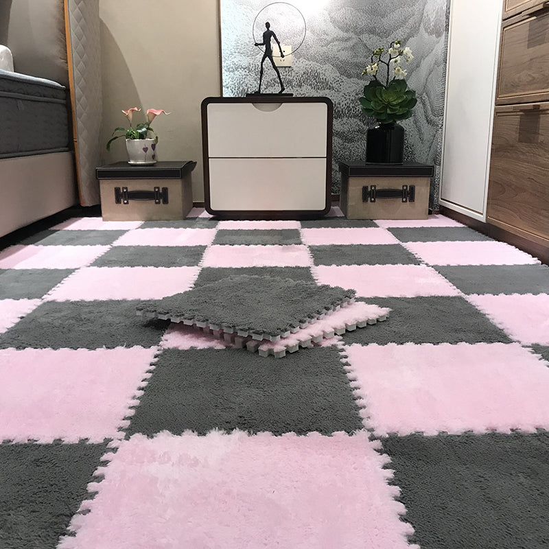 Fade Resistant Carpet Tile Solid Color Interlocking Carpet Floor Tile Gray/ Light Blue Clearhalo 'Carpet Tiles & Carpet Squares' 'carpet_tiles_carpet_squares' 'Flooring 'Home Improvement' 'home_improvement' 'home_improvement_carpet_tiles_carpet_squares' Walls and Ceiling' 6744427
