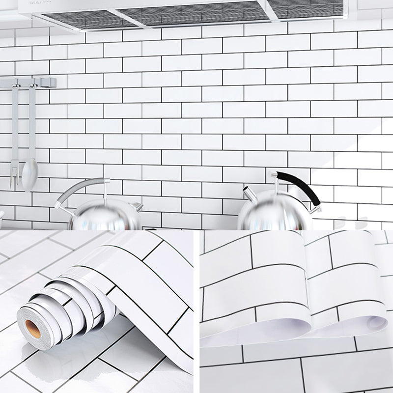 Modern Kitchen Backsplash Wallpaper Plaid Print Peel and Stick Backsplash Tile Clearhalo 'Flooring 'Home Improvement' 'home_improvement' 'home_improvement_peel_stick_blacksplash' 'Peel & Stick Backsplash Tile' 'peel_stick_blacksplash' 'Walls & Ceilings' Walls and Ceiling' 1200x1200_574f6e05-c2eb-4436-a9e8-38c77d4b4464