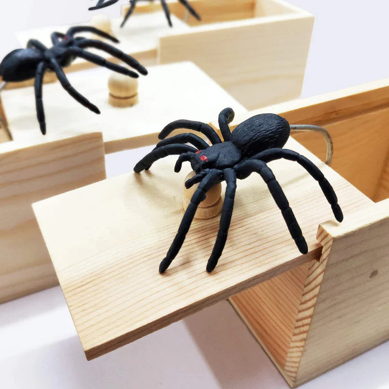 Halloween Spider Prank Box with Realistic Surprise for Spooky Fun
