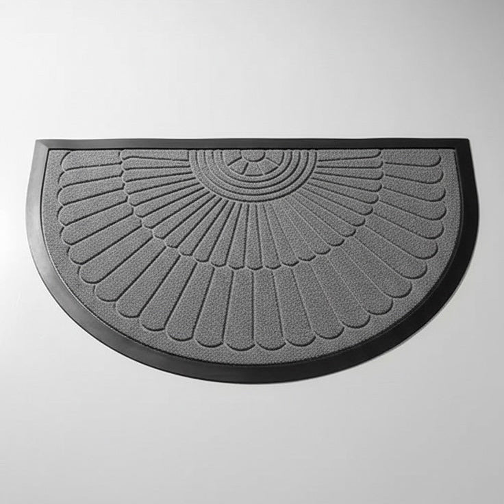 Non-Slip Rubber Backed Half-Round Entry Mat