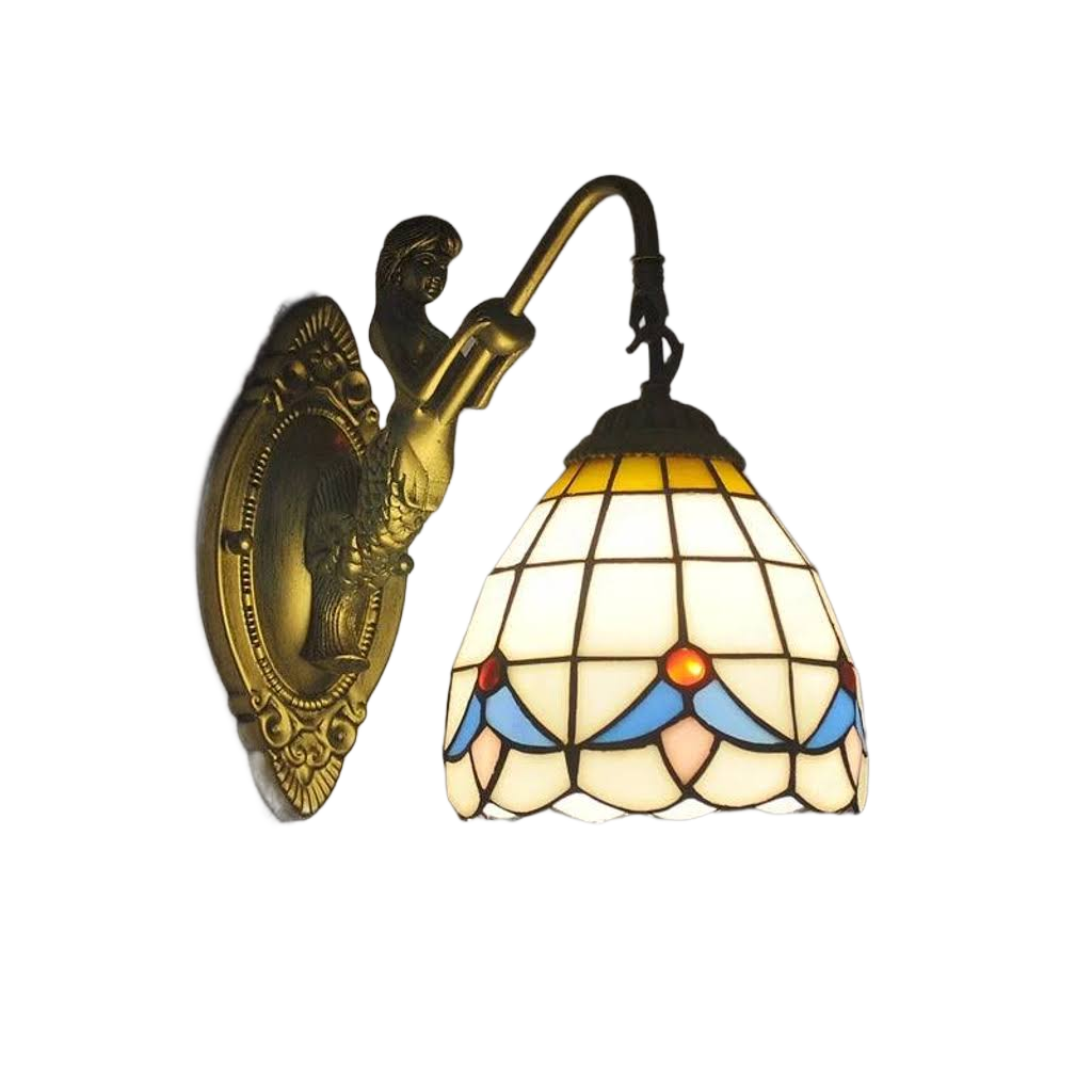 Enchanting Mermaid Glass LED Wall Light for Home Decor