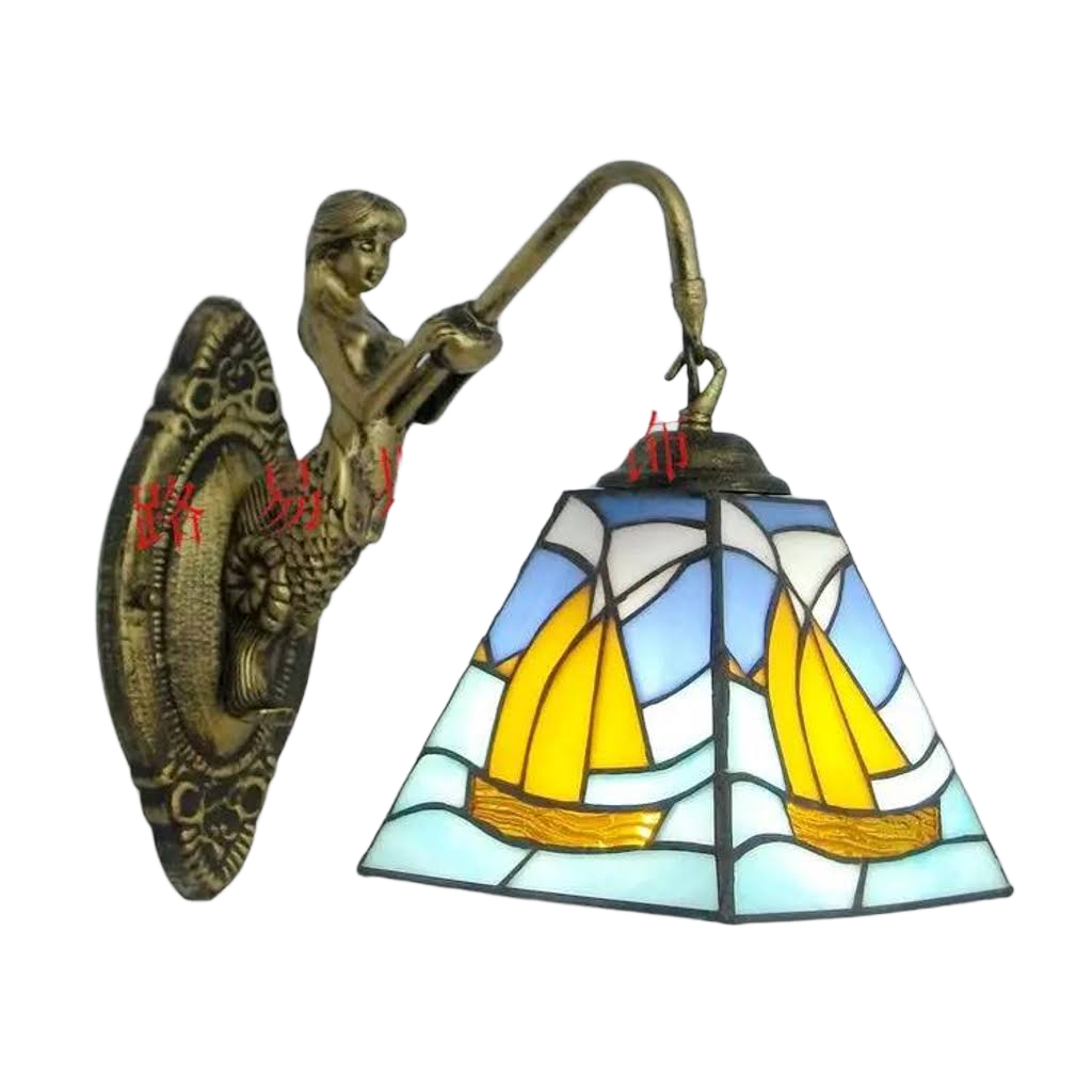 Enchanting Mermaid Glass LED Wall Light for Home Decor