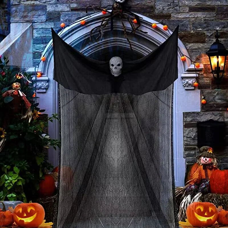 Skeleton Mask Ghost Decoration for Outdoor Halloween Display