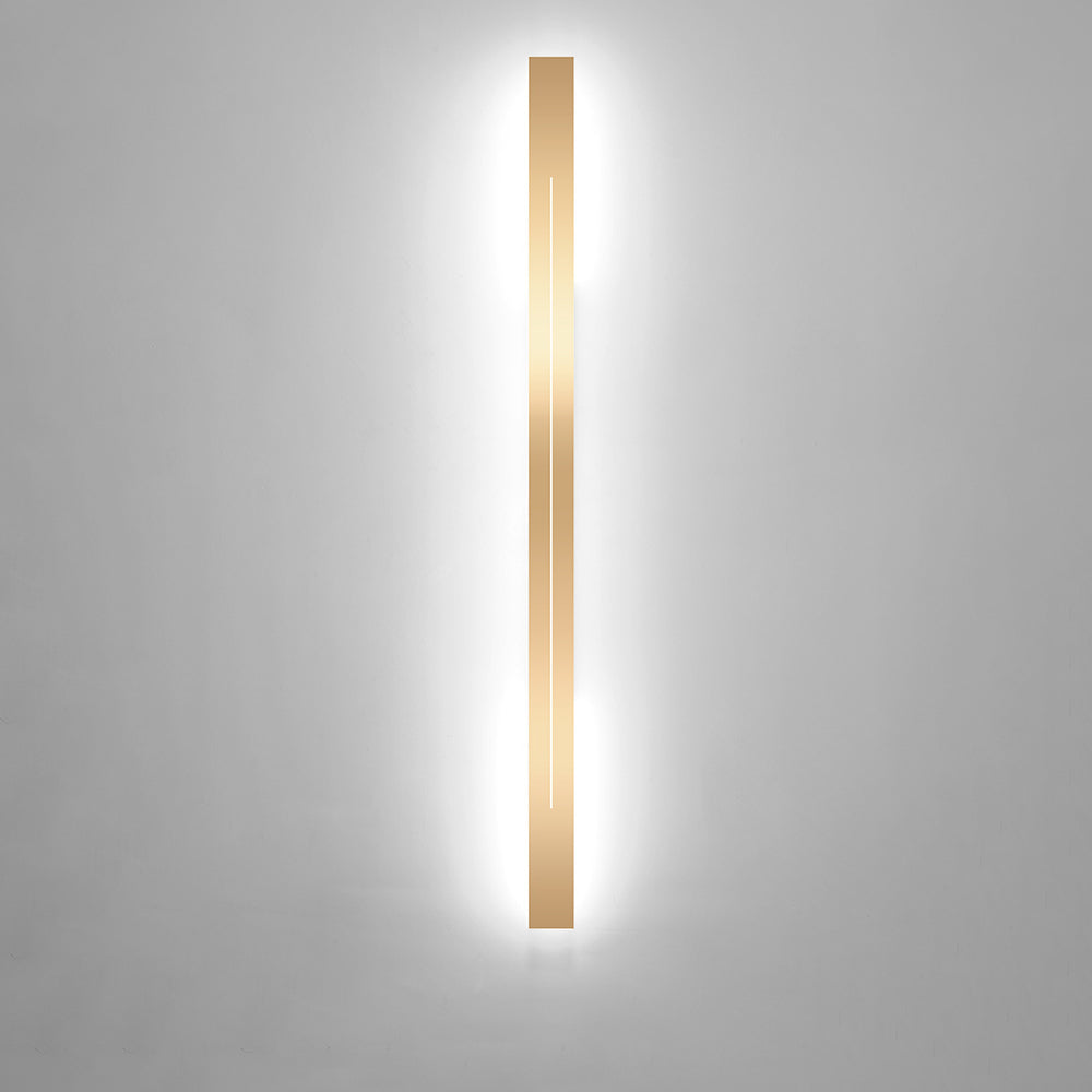 Taavita | Modern Linear LED Wall Lamp Black/Gold Acrylic Bathroom