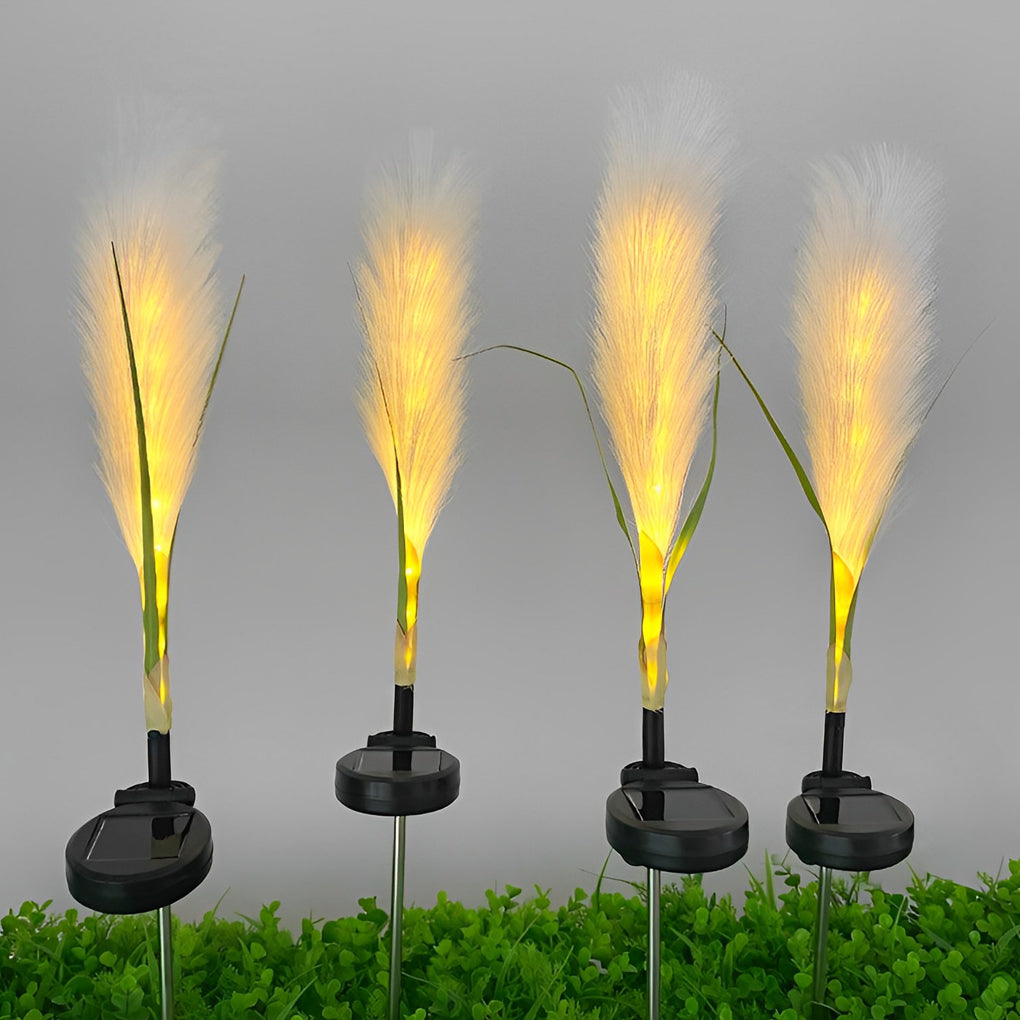 2PCS Intelligent Modern Solar LED Taavita Reed Decor Lawn Lamp
