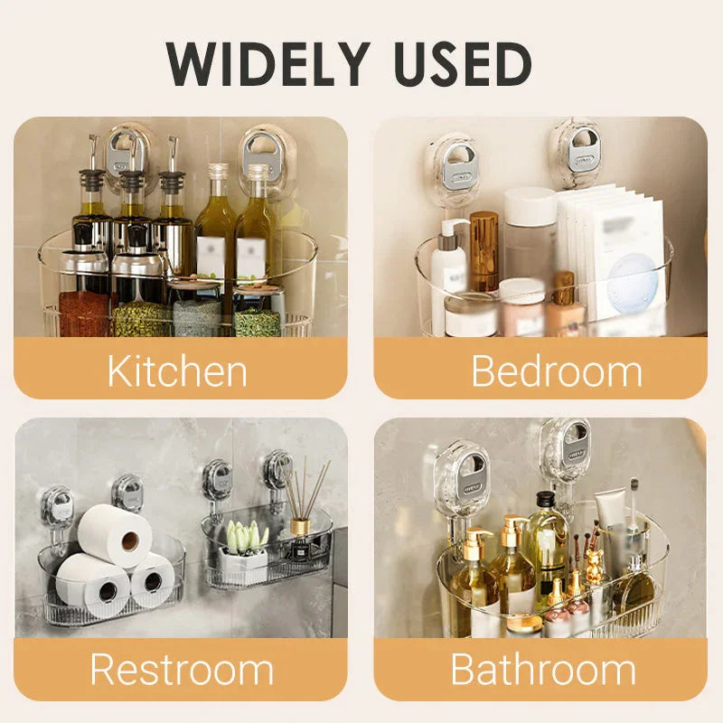 Storage Rack with Suction Cups for Various Uses