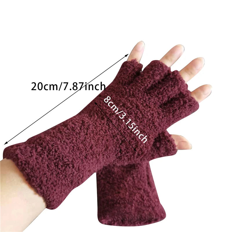 Half Finger Gloves for Winter Warmth and Comfort