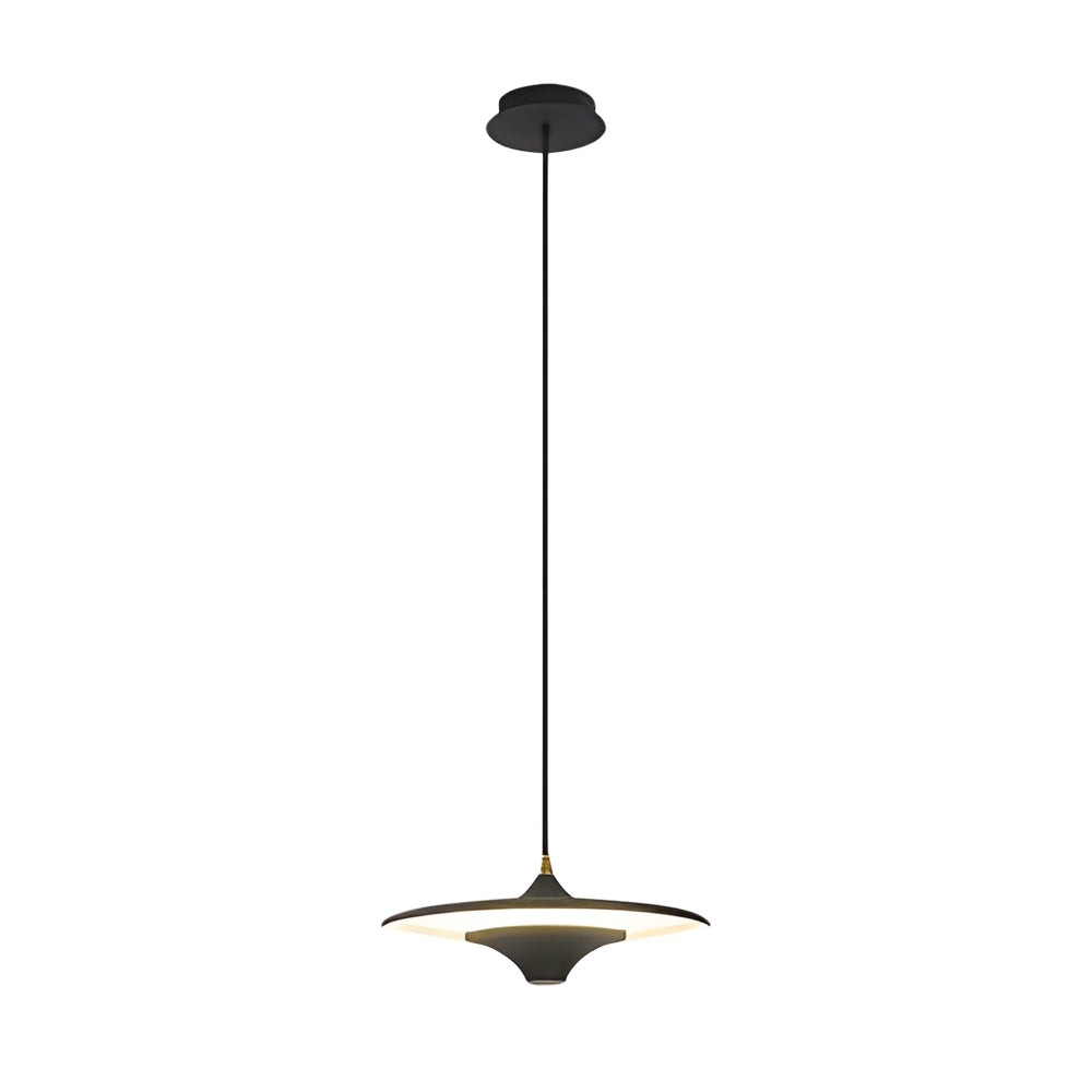 13.8'' LED Metal Hanging UFO Pendant Light 1-Light Round Small Spaceship Lamp for Bar