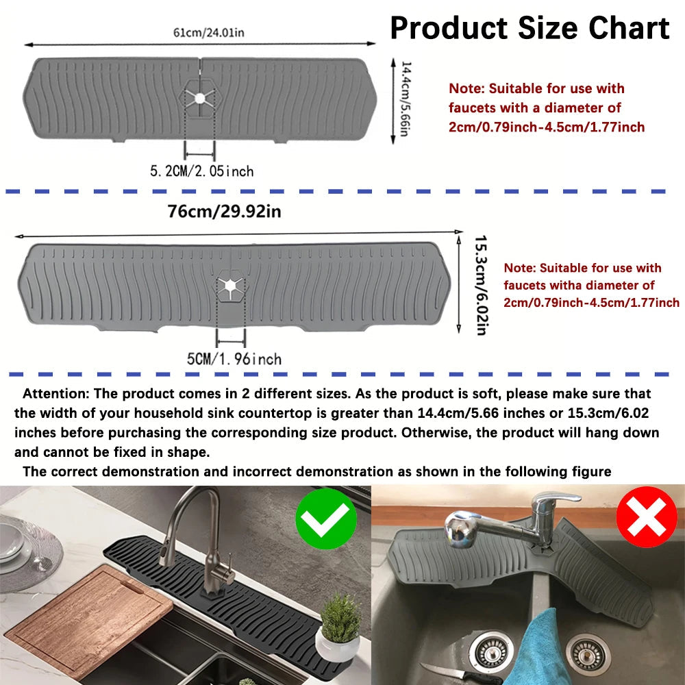 Sink Splash Shield in Silicone for Kitchen Use