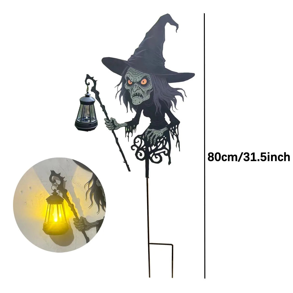 LED Lighted Witch Decoration for Halloween