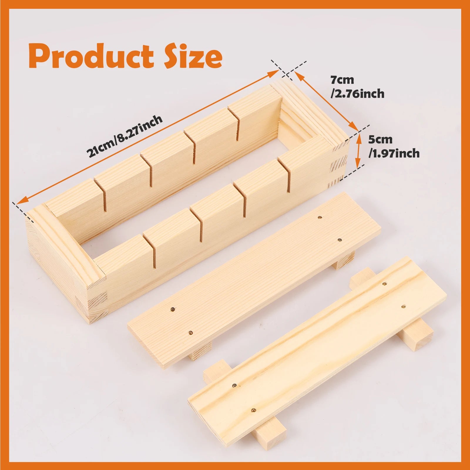 Wooden Sushi Mold Press for Handmade Sushi Preparation