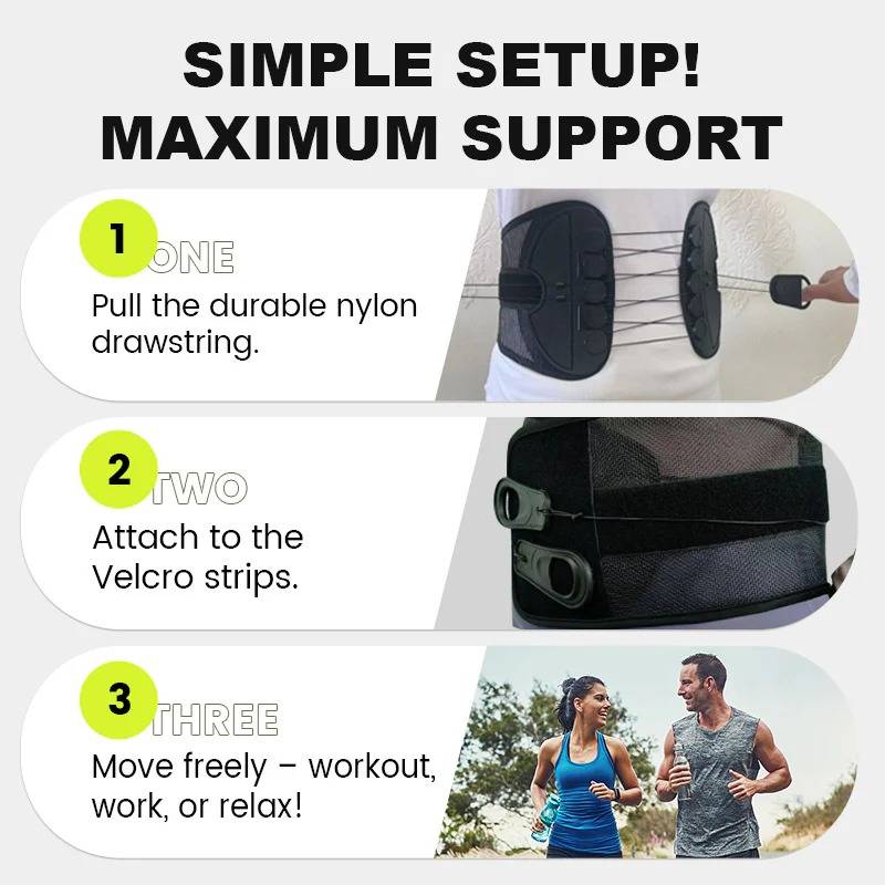 Back Support Belt for Lumbar Pain Relief