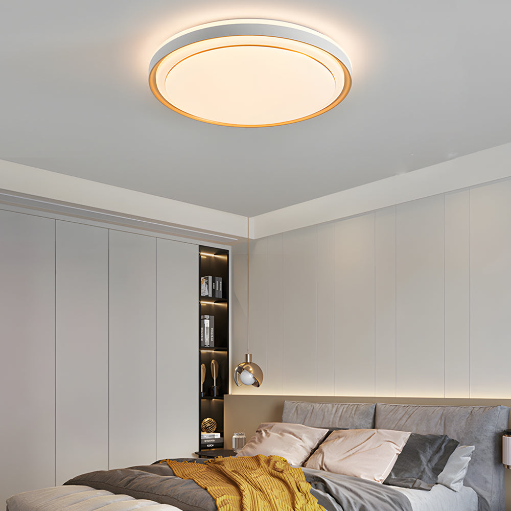 1-Light Geometric Rectangular LED Flush Mount Ceiling Light by Taavita