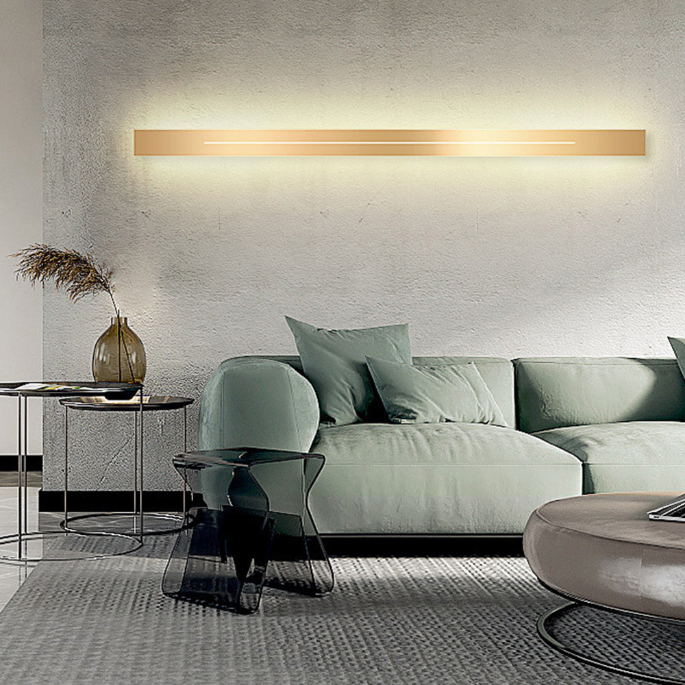 Taavita | Modern Linear LED Wall Lamp Black/Gold Acrylic Bathroom