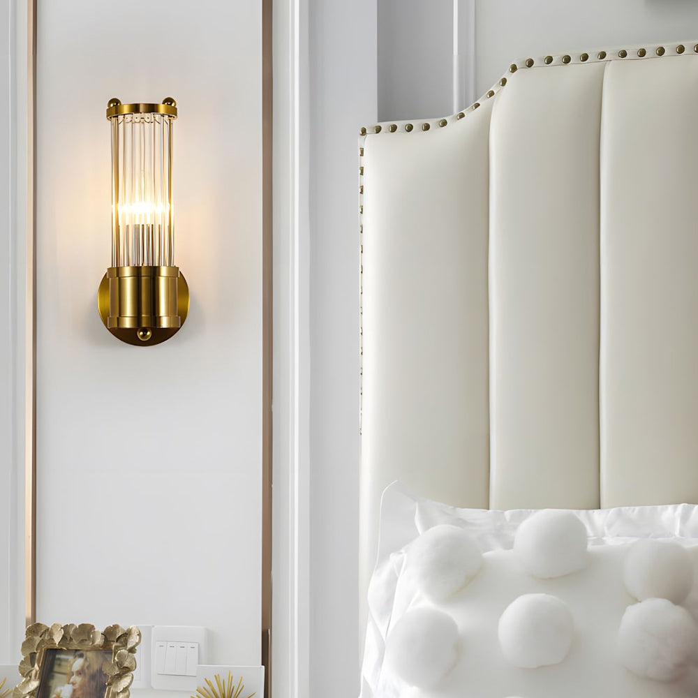 1/2-Light Modern Taavita Wall Sconce with Cylinder Clear Glass Shade