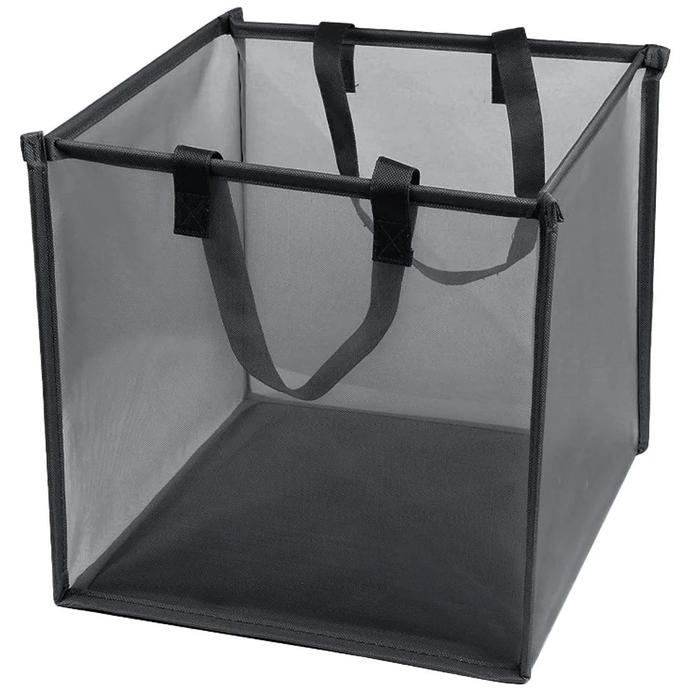 Collapsible Laundry Basket with Mesh Design and Carrying Handles