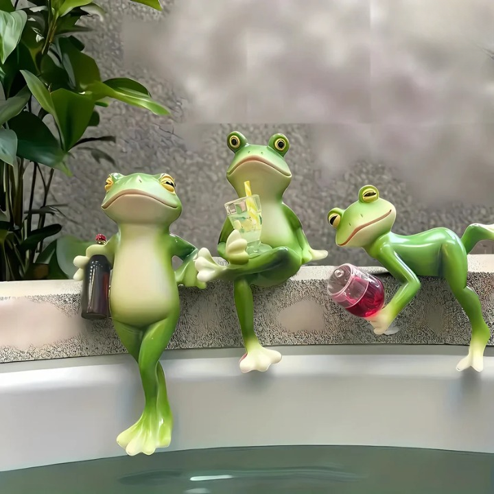 Garden and Pot Frog Statue Decoration