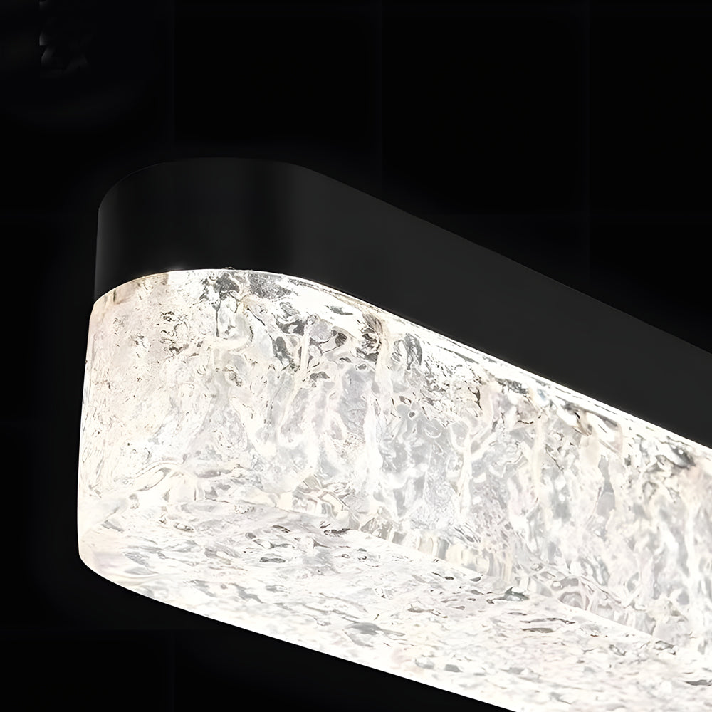 1 Light 47.24-Inch Dimmable Black Linear Pendant Light Island Light