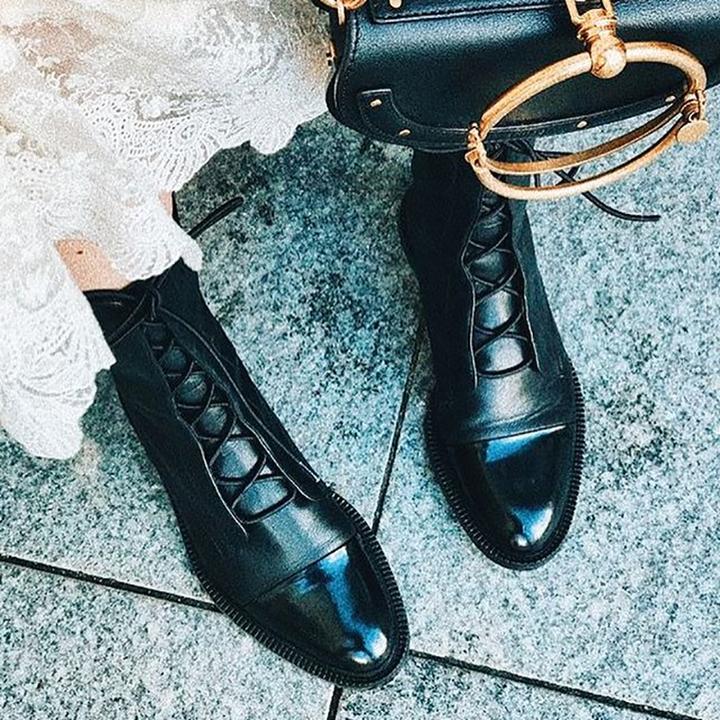 Women’s Ankle Boots | Eco-Leather Lace-Up with Cap Toe | Cotton Lining & Lightweight Sole | Removable Insole