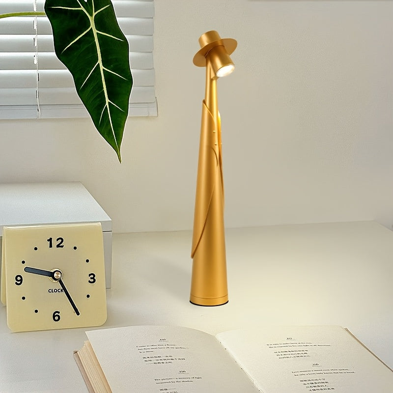 Artisan Glow Touch-Control LED Table Lamp with Rechargeable Battery
