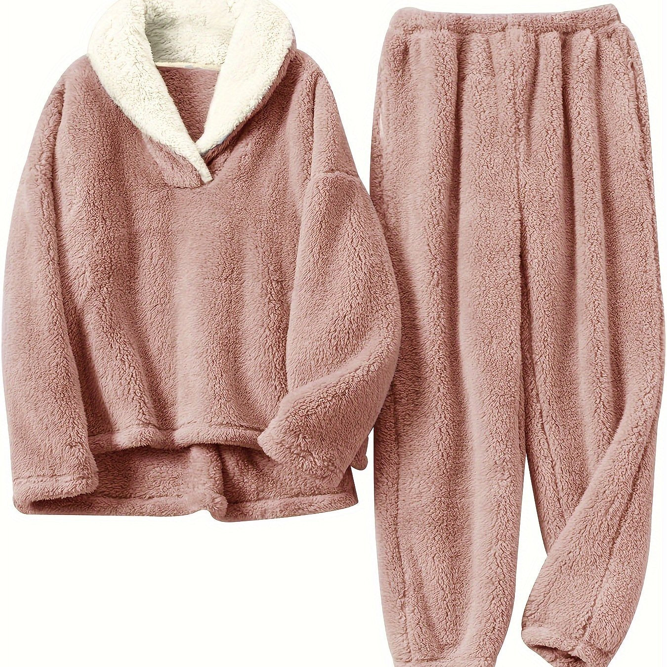Thermal Pajama Set | Soft & Warm | Cozy Fall Winter Comfort | Polyester