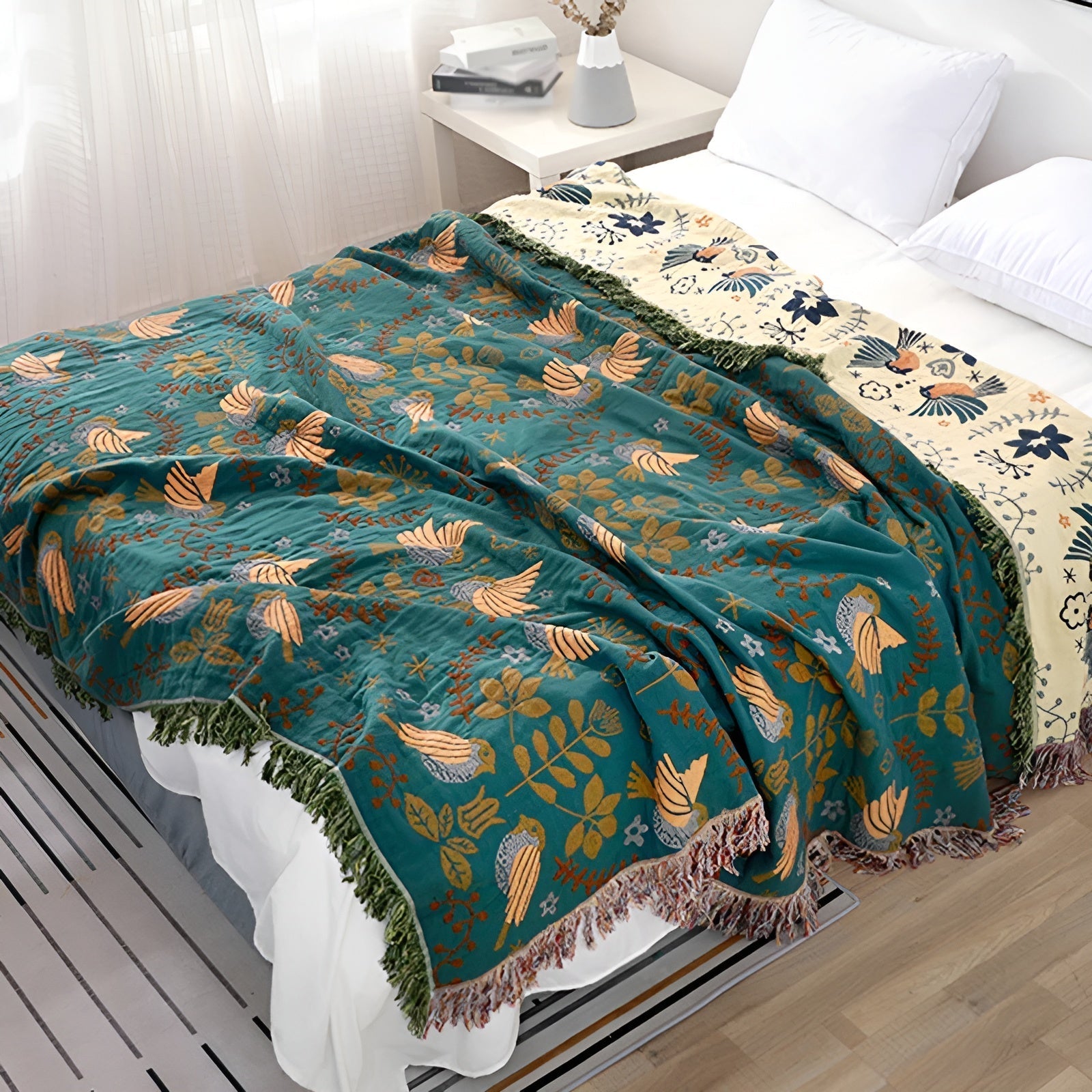 Boho Blanket | Reversible | Soft and Breathable | Cotton