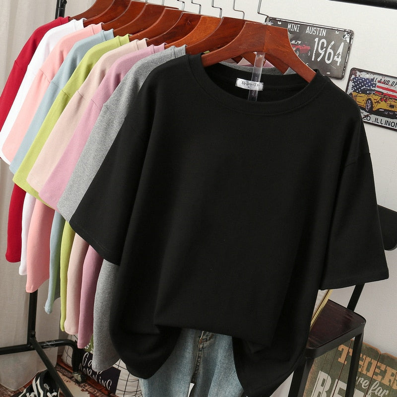 Plus-Size T-Shirt for Women | Oversized Crew Neck Design | Soft Cotton Fabric | Comfortable Fit