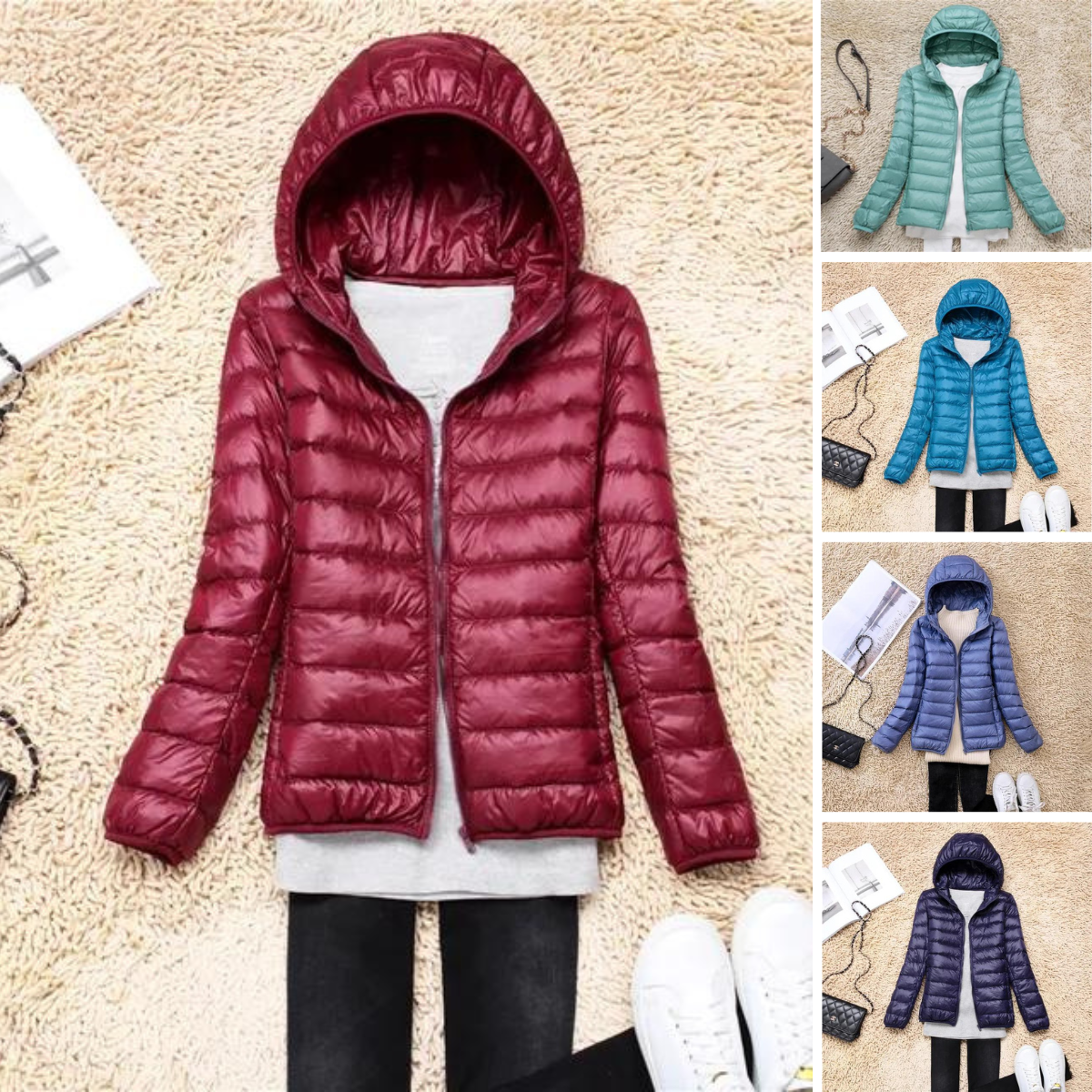 Women’s Hooded Puffer Jacket | Featherlight Down Insulation | Easily Packable | Stylish Winter Warmth