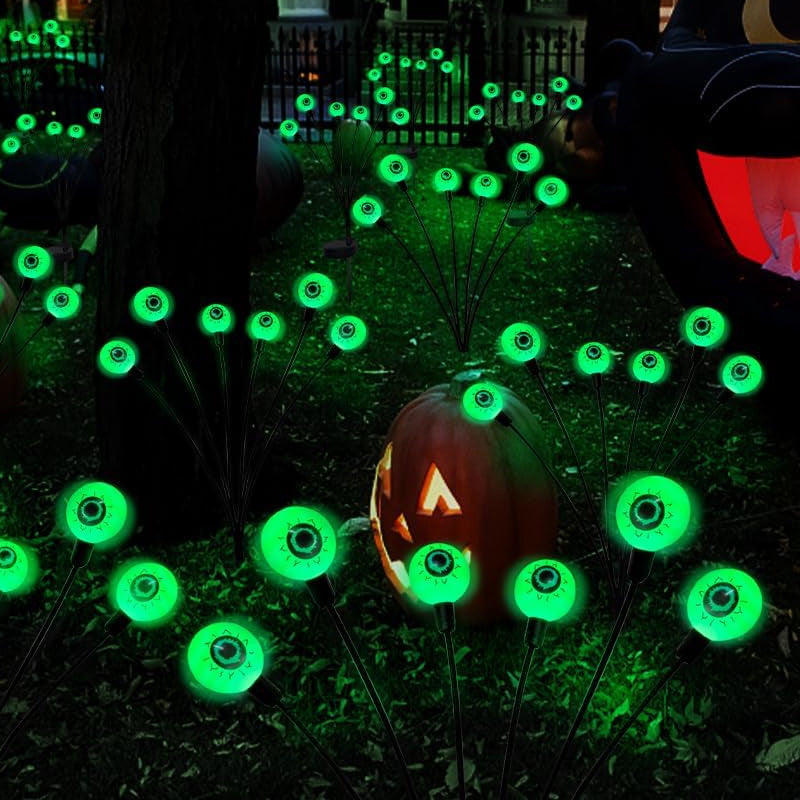 Solar-Powered Halloween Eyeball Lights Outdoor Swaying Spooky Decor