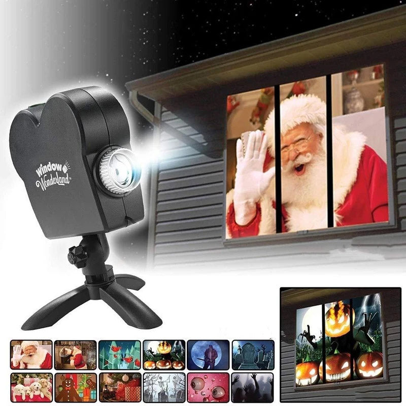 Halloween Holographic Projector with Spooky Animations and Sound