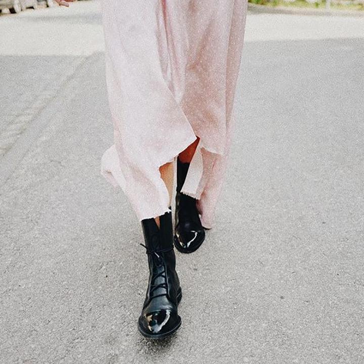Women’s Ankle Boots | Eco-Leather Lace-Up with Cap Toe | Cotton Lining & Lightweight Sole | Removable Insole