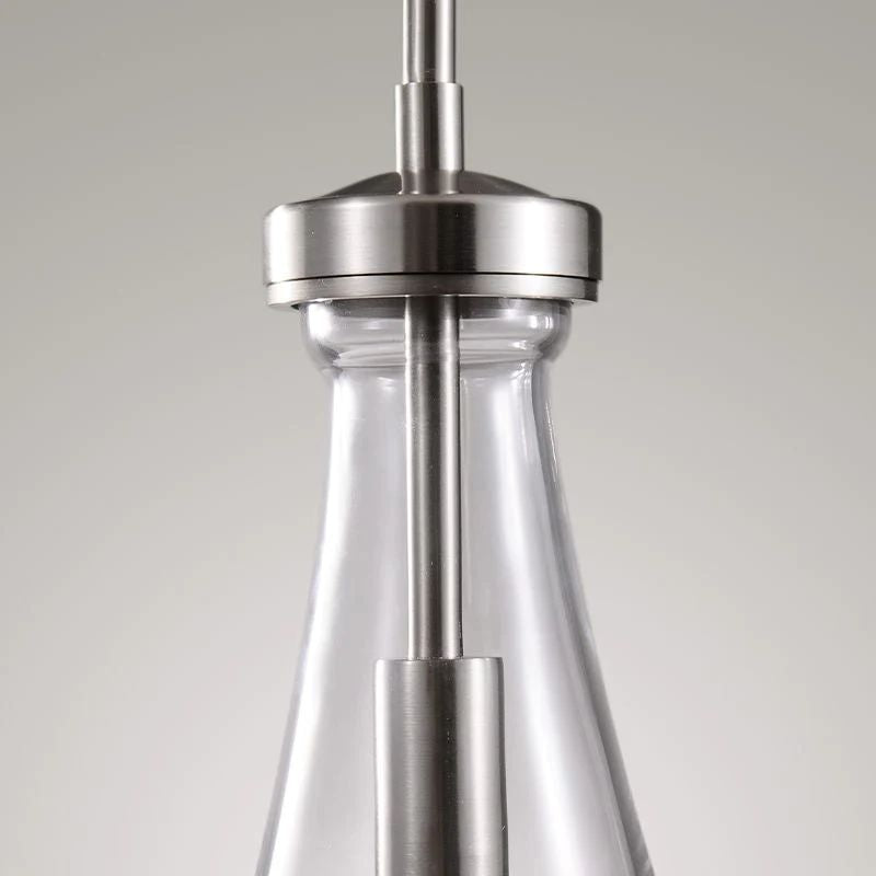 Liora — Hand-Blown Glass Raindrop Pendant Light with Warm Glow