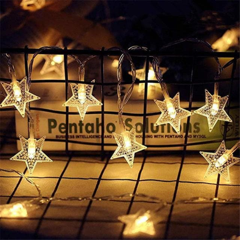 Fairy LED String Lights - 2m to 10m Battery or Plug-In Options - Warm or Cool White - Ball, Flower, Star & Snowflake Bulbs - Indoor Outdoor Decorative Twinkle Party Lights