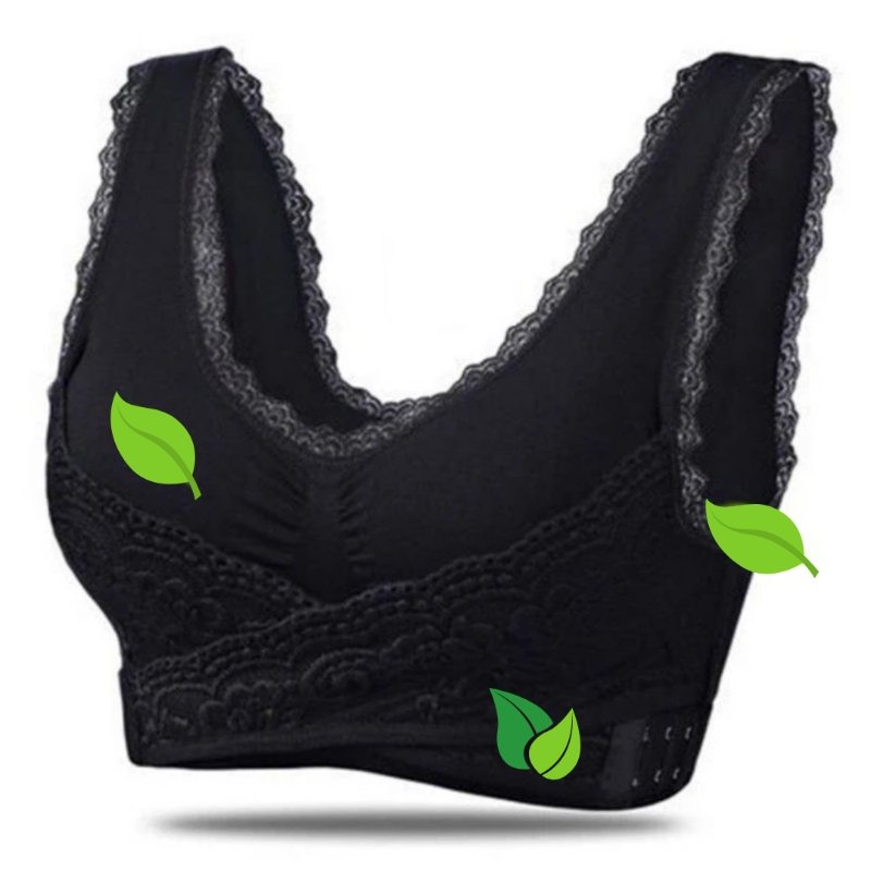 Wireless Lace Bralette | Wire-Free Support & Adjustable Crisscross Straps | Breathable Seamless Fabric | Posture Improvement & Natural Lift
