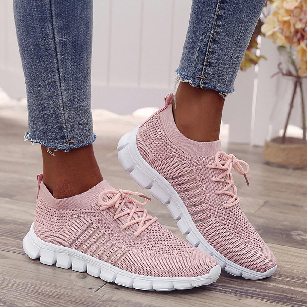 Orthopedic Shoes for Women | Breathable Mesh Knit with Shock-Absorbing Gel Sole | 1.57 Inch Heel Height | Lightweight Comfort and Stability