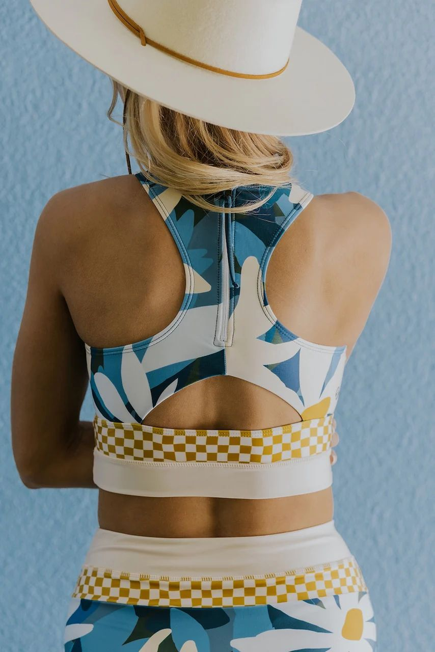 Women’s Bikini Set | High-Waisted Bottom & Back-Zipper Top | Recycled Polyester Blend | Comfortable Fit