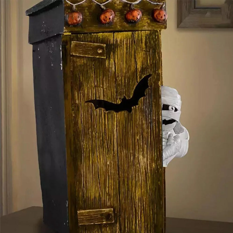 Motion-Activated Talking Mummy Outhouse Halloween Decoration