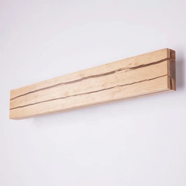 Natural Glow Wood Wall Fixture with Unique Texture