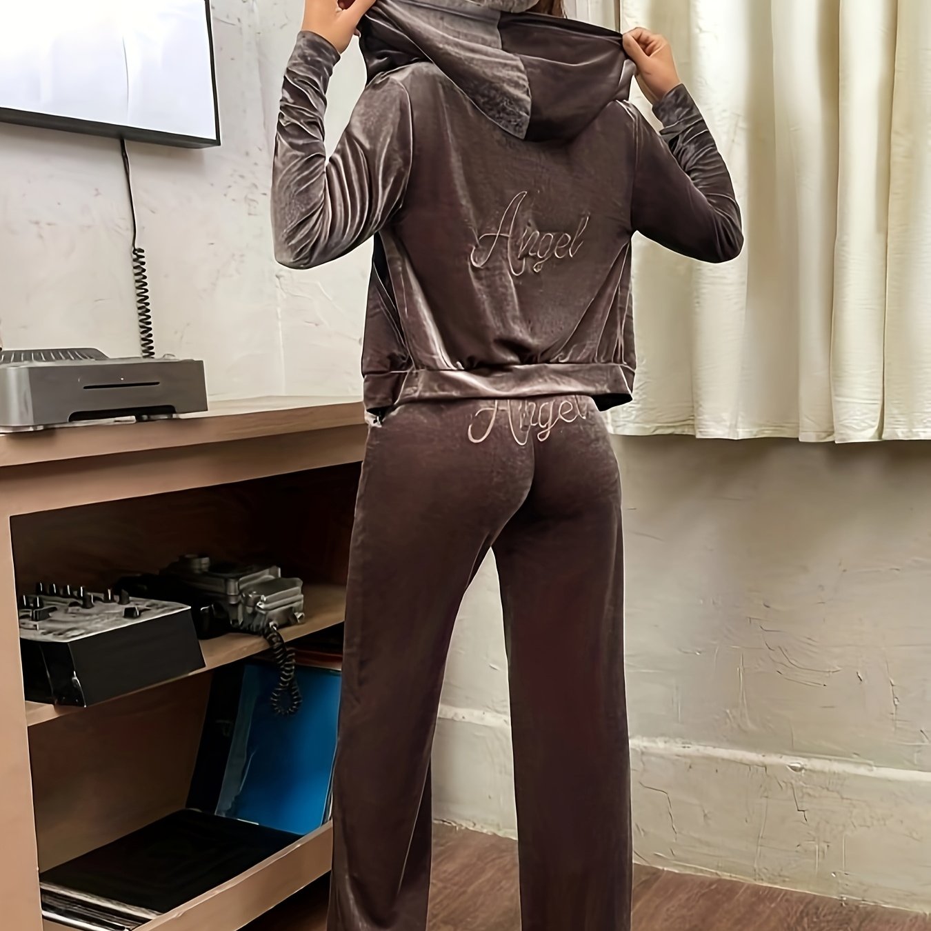 Velour Tracksuit Set | Embroidered Detail | Soft Stretch Comfort | Polyester Velour