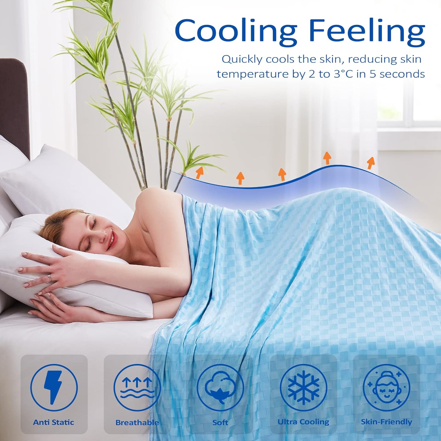 Cooling Blanket for Warm Sleepers with Arc-Chill Technology – Soft, Breathable Comfort Year-Round