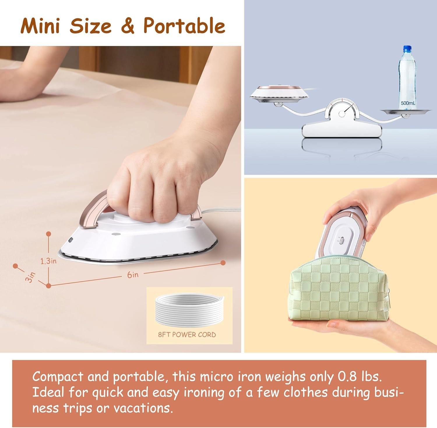 Compact Iron for Travel Use