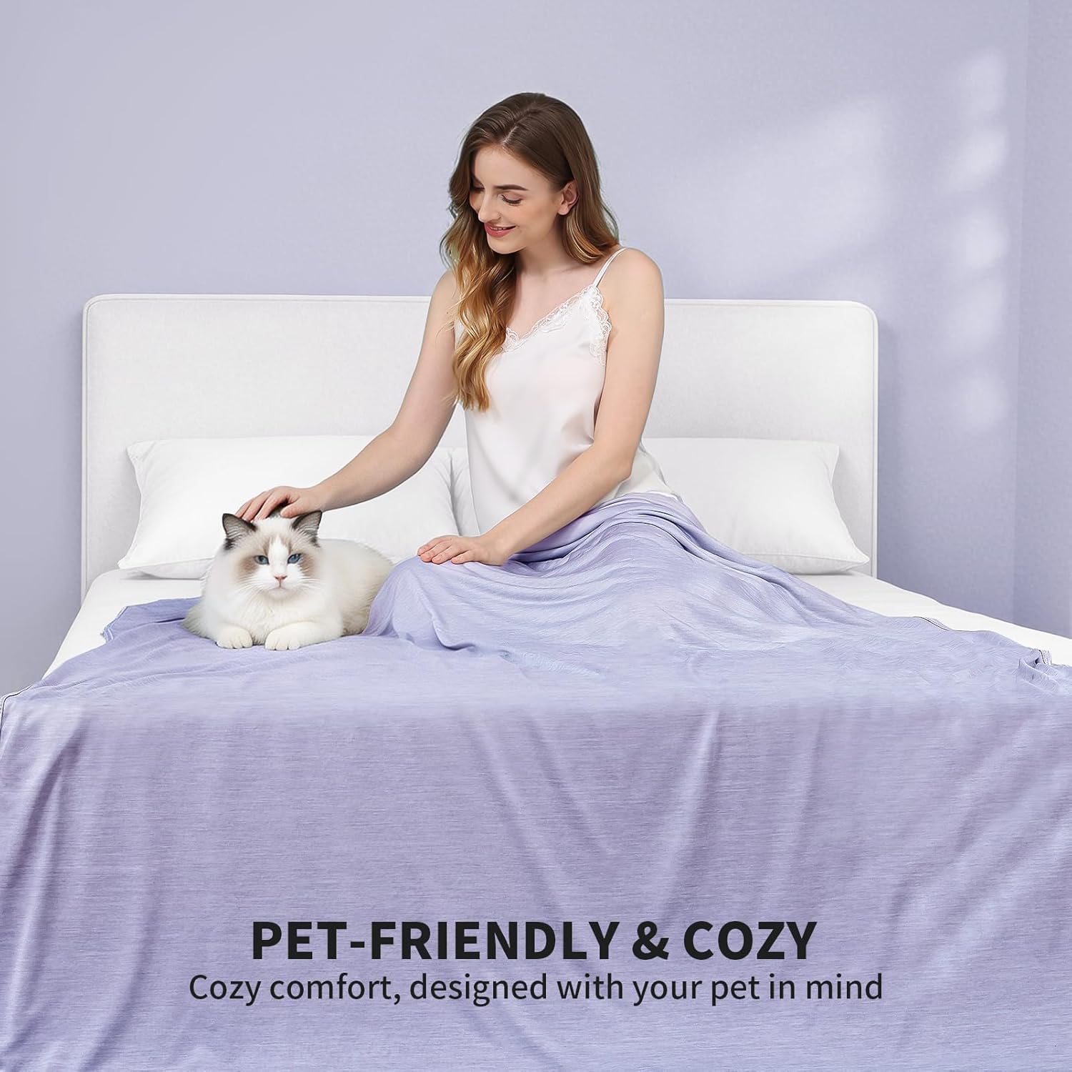 Cooling Blanket 60"x80" – Lightweight Double-Sided Q-Max 0.43 for Hot Sleepers